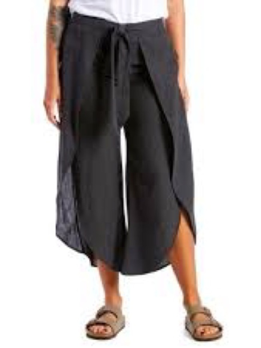 Patagonia Garden Island Wrap Hemp Blend Black Pants Sz Medium